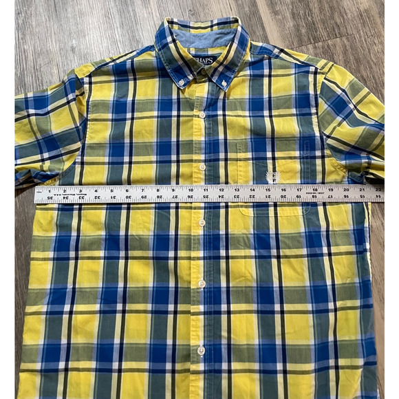 Chaps Shirt Mens Medium Easy Care Casual Button Down Short Sleeve Lot of 2 - Picture 9 of 11
